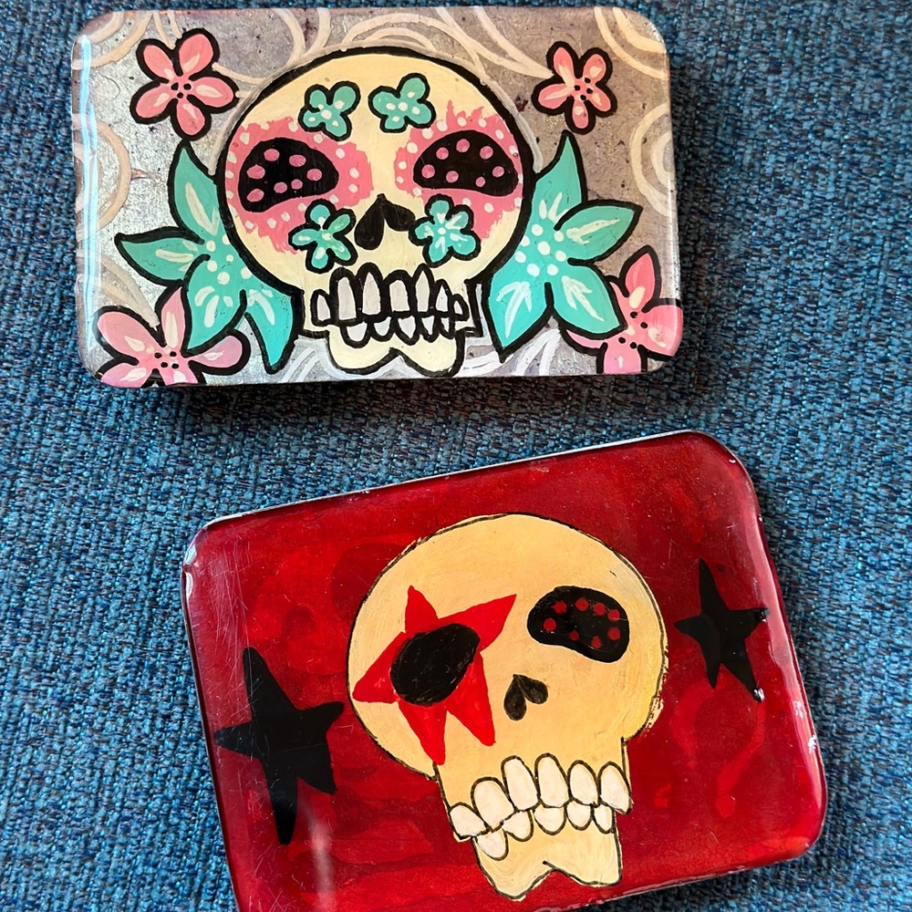 2 #Nikkizabicki #handmade #NewMexico #beltbuckle #sugarskulls